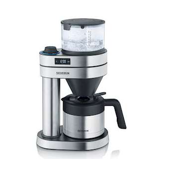Cafetière filtre isotherme 'Café Caprice', inox brossé noir, 1450 W, 1L, arrêt a|Severin france-EVEKA5761
