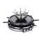 Combiné raclette-fondue, noir-inox brossé, 1900 W, 8 personnes