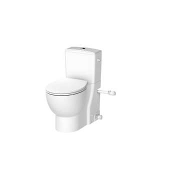 Saniflush, WC sans bride avec réservoir et 2 entrées pour lave-mains et douche|Sfa-FASSANIFLUSH