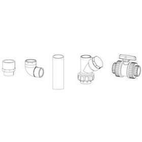 Kit évacuation système accouplement 2', pour montage avec pied d'assise pour SLD|Sfa-FASKITEVAC-002