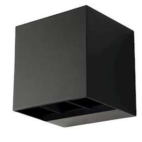 ARTES applique décorative noir LED 8W 3000K classe II IP65|Sg lighting-NOL641707