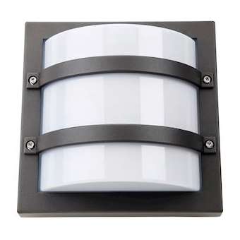 LARGO hublot carré avec protection du diffuseur graphite E27 classe I IP65|Sg lighting-NOL623560