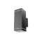 ECHO DECO applique murale cubique graphite 2xGU10 classe II IP54|Sg lighting-NOL623728