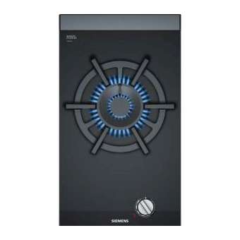 DOMINO GAZ 30CM 1 FOYER VERRE NOIR|Siemens menager p.enc-S6MER3A6AD70