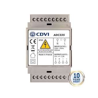 Alimentation à découpage 3,5 A - 12V DC - Rail DIN - 3 modules|CDVI-CDAADC335