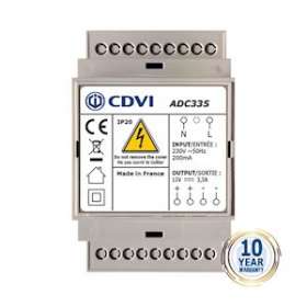 Alimentation à découpage 3,5 A - 12V DC - Rail DIN - 3 modules|CDVI-CDAADC335