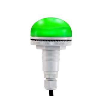 Feu led encastrable P50 S vert 12/24VCACC IP66 miltifonction presse-étoupe M12|Sirena-ENA91324