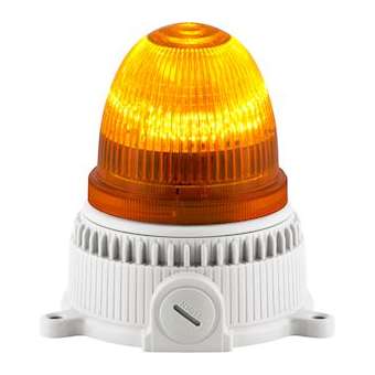 OVOLUX X M orange, feu à éclats, feu au xénon, IP65, V240AC, base grise|Sirena-ENA30232