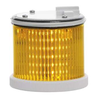 TWS LED: élément lumineux jau - fixe/flash - lentille colorée - V24ACDC - gris|Sirena-ENA36505