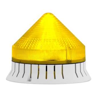 Acoustique jaune fixe/clignotant son continu/pulsé 74db IP30 diam 120mm|Sirena-ENA38775