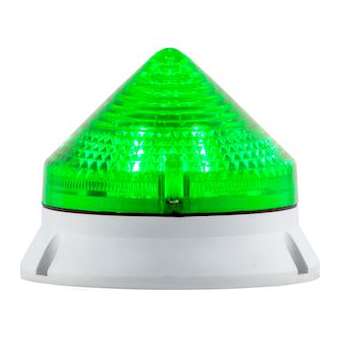CTL900 LED vert, feu fixe/clignotant, IP54, V90/240AC, diamètre 90mm, base grise|Sirena-ENA38714