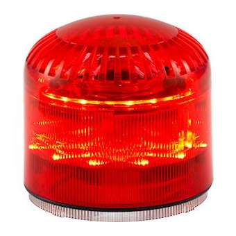 Mline: combiné sonore/lumineux rouge - fixe/flash - 115dB - 32 sons - IP65|Sirena-ENA90563
