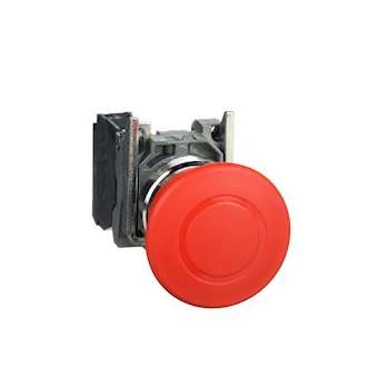 Harmony - bouton poussoir arrêt d'urgence XB4 - D 22mm - rouge - pousser/tirer|Schneider Electric-SCHXB4BT842