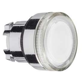 Harmony XB4 - tête bouton poussoir lumineux BA9s - D22 - blanc|Schneider Electric-SCHZB4BW37