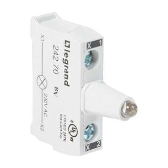 Bloc lumineux LEDs Osmoz pour boîte à boutons - raccordement à vis - 230V~ blanc|Legrand-LEG024270