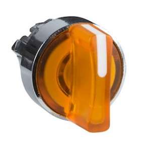 Harmony XB4 - tête bouton à manette lumineux - D22 - 2 pos fix - orange|Schneider Electric-SCHZB4BK1253