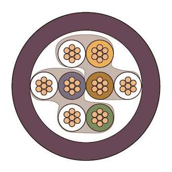 Patch 4p U/FTP LSZH Gris+Couleur T1000M 60011570|Draka-DK4C6FP26ZHST