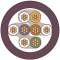 Patch 4p U/FTP LSZH Gris+Couleur T1000M 60011570