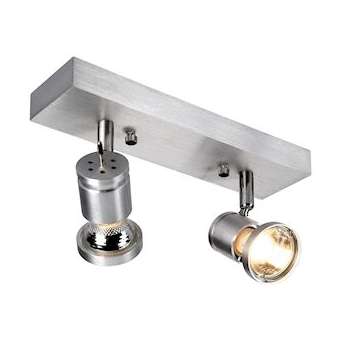 ASTO, applique et plafonnier, double, alu brossé, 2x GU10 max. 75W|SLV-DC5147442