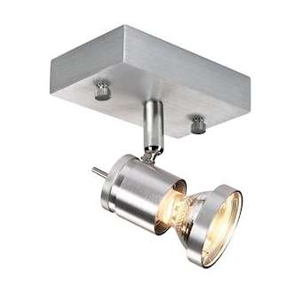 ASTO, applique et plafonnier intérieur, simple, alu brossé, GU10/QPAR51, 75W max|SLV-DC5147441