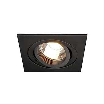 NEW TRIA 78, GU10 encastré, carré, noir mat, max. 50W, clips ressorts|SLV-DC5113491