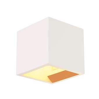 PLASTRA, applique intérieure, cube, blanc, G9/QT14, 42W max, plâtre|SLV-DC5148018