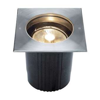 DASAR 215, QPAR111, encastré de sol, carré, inox 316, max. 75W, IP67|SLV-DC5229234