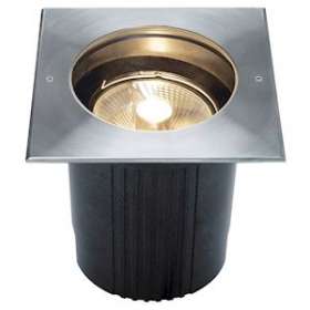 DASAR 215, QPAR111, encastré de sol, carré, inox 316, max. 75W, IP67|SLV-DC5229234