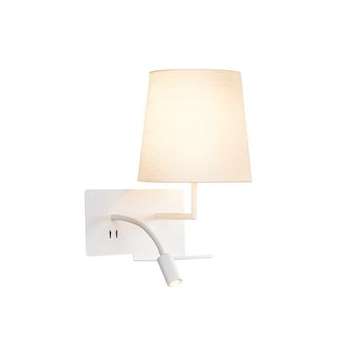SOMNILA FLEX, applique int. liseuse, droite, blanc, LED 3W, 3000K, avec port USB|SLV-DC51003460