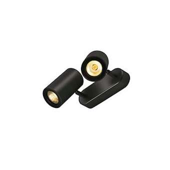ENOLA B spot 2, applique et plafonnier, noir, GU10, max. 2x50W|SLV-DC5152020