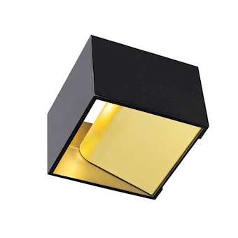 LOGS IN, applique intérieure, carré, noir/laiton, LED, 6,9W, 3000K|SLV-DC5151320