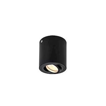 TRILEDO, plafonnier intérieur, simple, rond, noir, GU10/LED GU10 51mm, 10W max|SLV-DC51002010