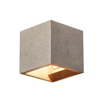 SOLID CUBE, applique intérieure, noir, G9/QT14, 25W max, béton|SLV-DC51000911