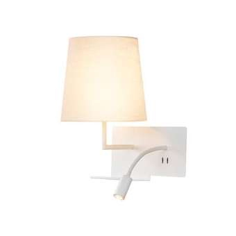 SOMNILA FLEX, applique int. liseuse, gauche, blanc, LED 3W, 3000K, avec port USB|SLV-DC51003459