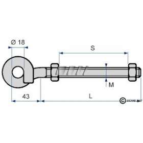 Boulon queue de cochon 14x350mm|sm-ci-SICBQC14350