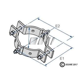 Collier de fixation sur poteaux cylindriques|sm-ci-SICCNV60160BH