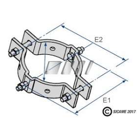 Collier de fixation sur poteaux cylindriques|sm-ci-SICCNV60160BH