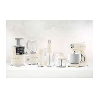 Robot sur socle Années 50 - Corps en aluminium coloré - Bol en acier inox poli|Smeg france-SMFSMF03CREU