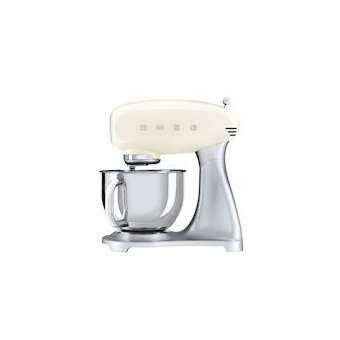 Robot sur socle Années 50 - Corps en alu coulé - Bol en acier inox poli|Smeg france-SMFSMF02CREU