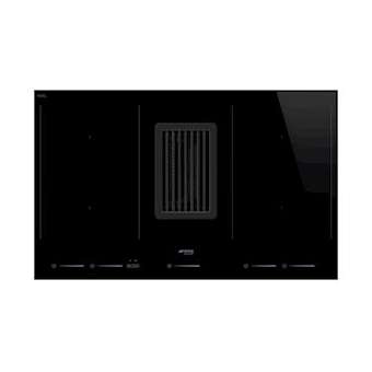 Table induction avec hotte intégrée 'Dolce Stil Novo' - 80 cm - 4 foyers|Smeg france-SMFHOBD682D1