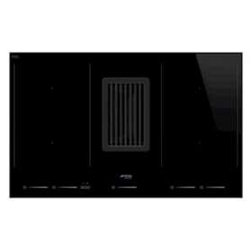 Table induction avec hotte intégrée 'Dolce Stil Novo' - 80 cm - 4 foyers|Smeg france-SMFHOBD682D1