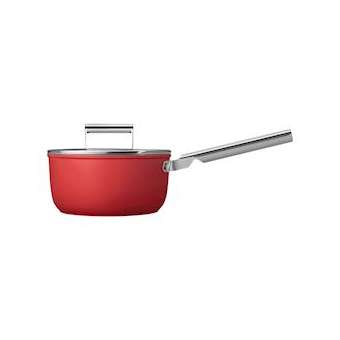 Casserole 20 cm avec couvercle en verre|Smeg france-SMFCKFS2011RDM