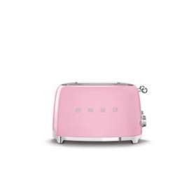 Toaster 4 tranches Années 50 - Structure en acier embouti|Smeg france-SMFTSF03PKEU