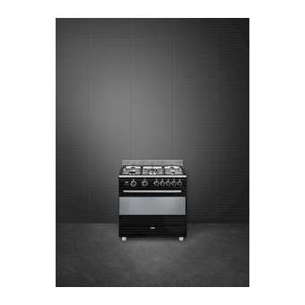 Centre de cuisson 'Esthétique Concerto' manettes noires - 90 cm|Smeg france-SMFBG91N9-1