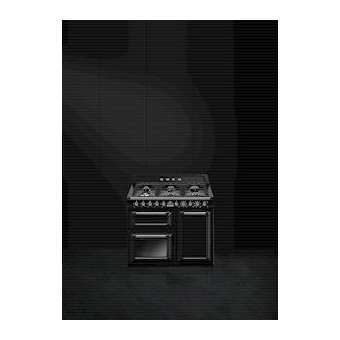 Centre de cuisson 'Victoria' - 100 cm - Plan de cuisson Gaz: 6 foyers|Smeg france-SMFTR103BL