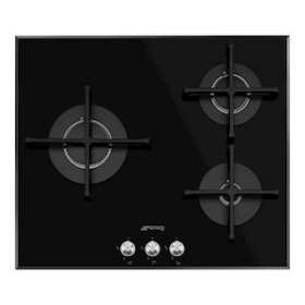 Table gaz 'Linéa' - 60 cm - plan en verre 8 mm biseauté|Smeg france-SMFPV163N2