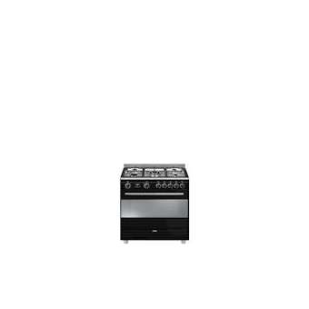 Centre de cuisson 'Esthétique Concerto' manettes noires - Pyrolyse - 90 cm|Smeg france-SMFBG91PN9-1