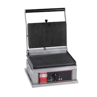 GRILL PANINI SIMPLE - GRAND MODELE - 2 PLAQUES RAINUREES|Sofraca-SFCPGM1