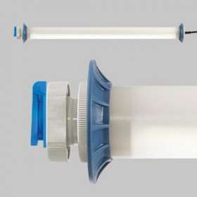 Luminaire tubulaire, 230V, IP54, classe I, 1 panneau LED, 5m de câble,|Sonlux-OUX68A101DK-0062