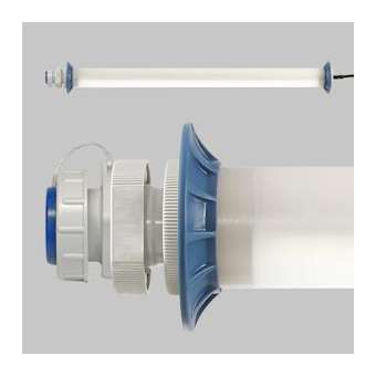 Luminaire tubulaire, 230V, IP67, classe I, 4 panneaux LED, 5m de câble,|Sonlux-OUX68A40101-0062